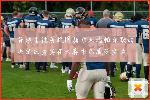 费迪南德质疑图赫尔未选帕尔默的决定认为其在大赛中已展现实力